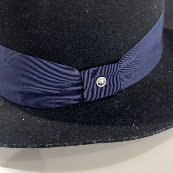Rag & Bone Trilby Drape Band Fedora Hat Wool Black Size M
